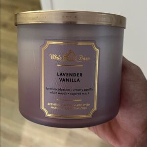 White Barn Lavender Vanilla Candle 3 Wick